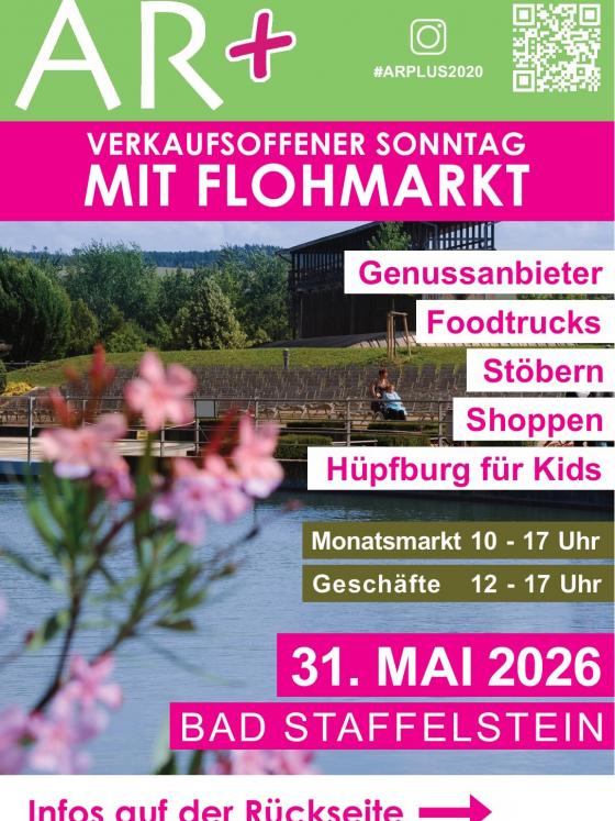 Plakat ARplus Verkaufsoffener Sonntag Bad Staffelstein 26 05 31